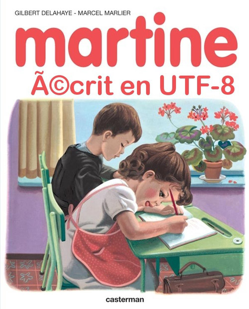 Martine écrit en UTF-8